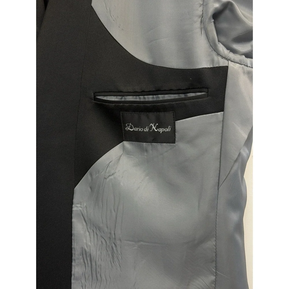 Dario Di Napoli Mens 46XL Black Single Button‎ Tuxedo Jacket Wool Blend Jacket